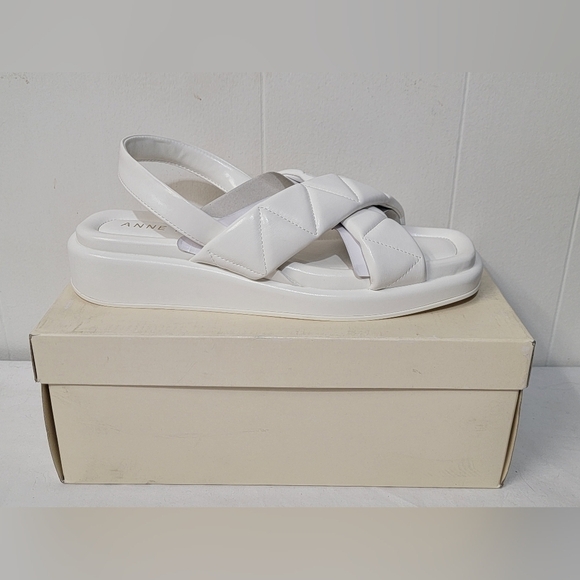 Anne Klein Artise Slingback Quilted Faux Leather Sandals Womens Size 9.5 - Picture 4 of 9